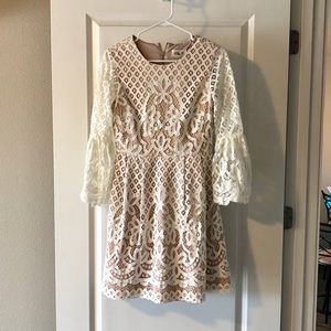 Eliza J, white lace cocktail dress